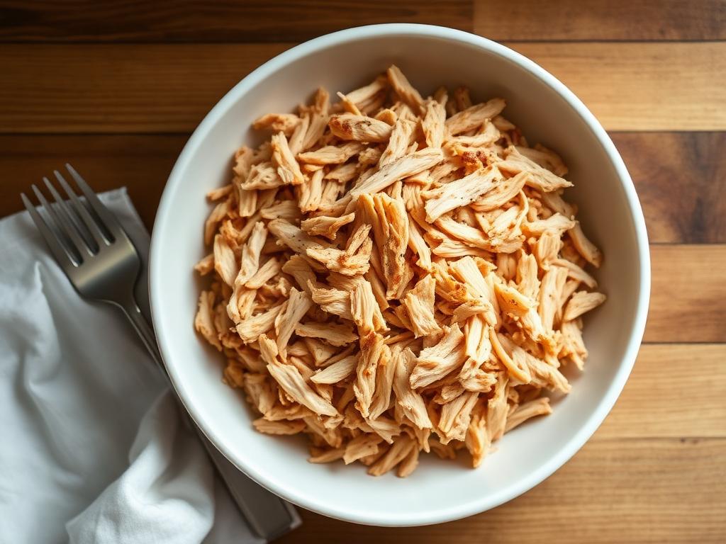 Cozinhe e desfie o frango